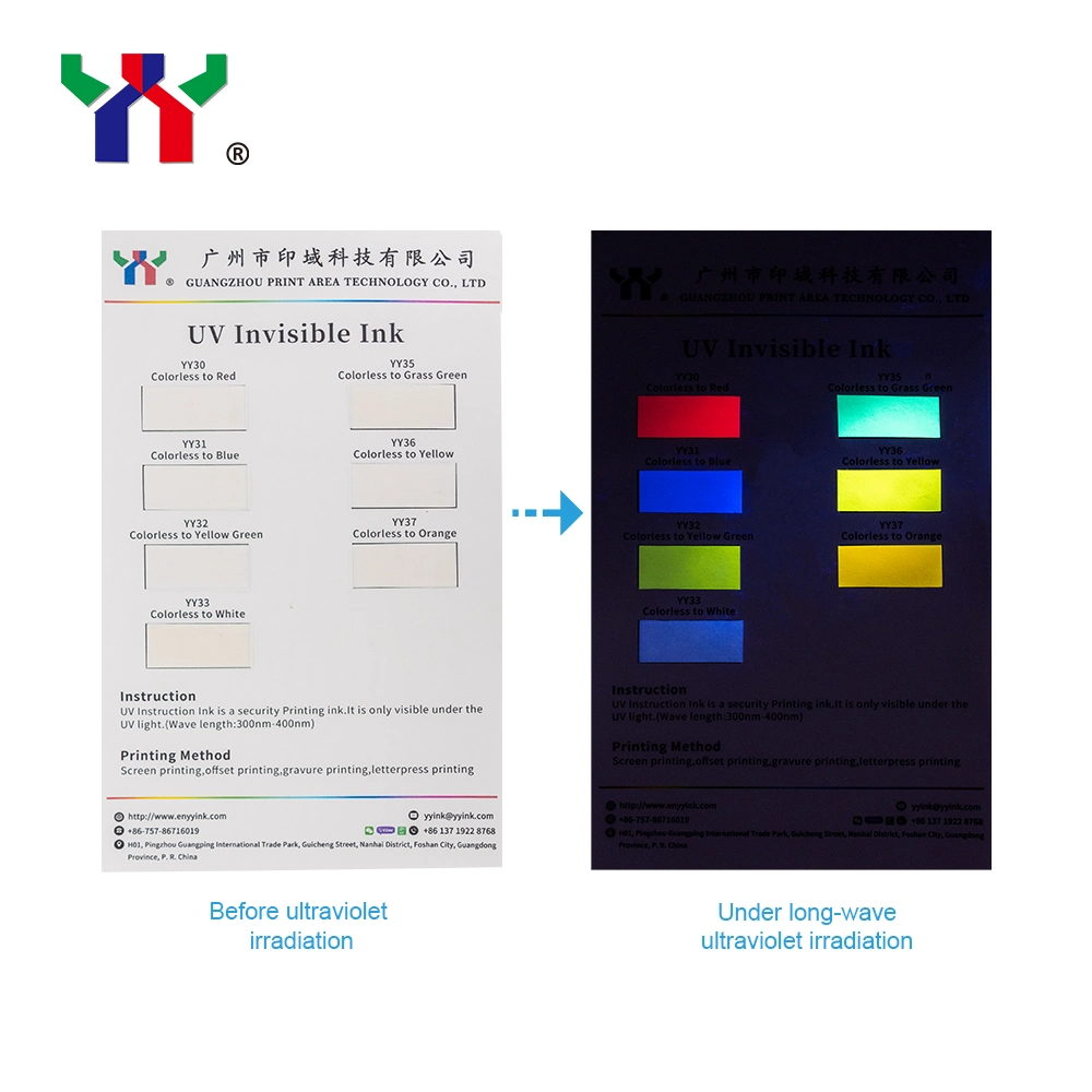 Excellent Quality Security Ink Offset UV Invisible for Security Paper, Colorless to Red Show Color Under The UV Lamp, 1kg/Can