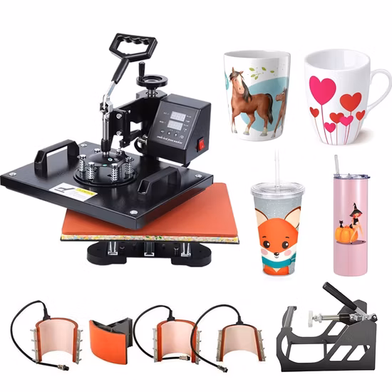 Multifunctional 8 in 1 Combo Heat Press Machine T-Shirt Digital Transfer Sublimation