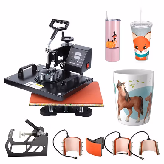 Multifunctional 8 in 1 Combo Heat Press Machine T-Shirt Digital Transfer Sublimation